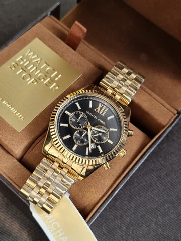 Michael Kors Men’s Chronograph Stainless Steel Black Dial Watch MK8286